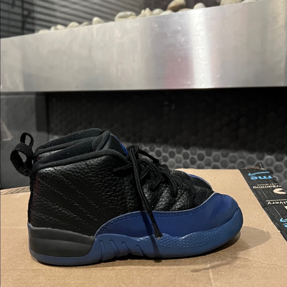 Jordan Kids Black and Blue Sneakers